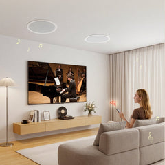 VEVOR In Ceiling Speakers, 8", In-Ceiling & In-Wall Speaker System, Hi-Fi Sound, 150W Peak, 2-Way Flush Mount Speakers