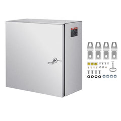 VEVOR NEMA Stainless Steel Enclosure, 12 x 12 x 8'' NEMA 4X Steel Electrical Box, IP66 Waterproof & Dustproof
