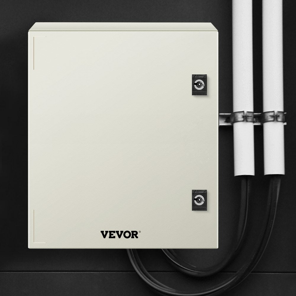 VEVOR NEMA Steel Enclosure, 16 x 12 x 8'' NEMA 4X Fiberglass Electrical Box, IP66 Waterproof & Dustproof