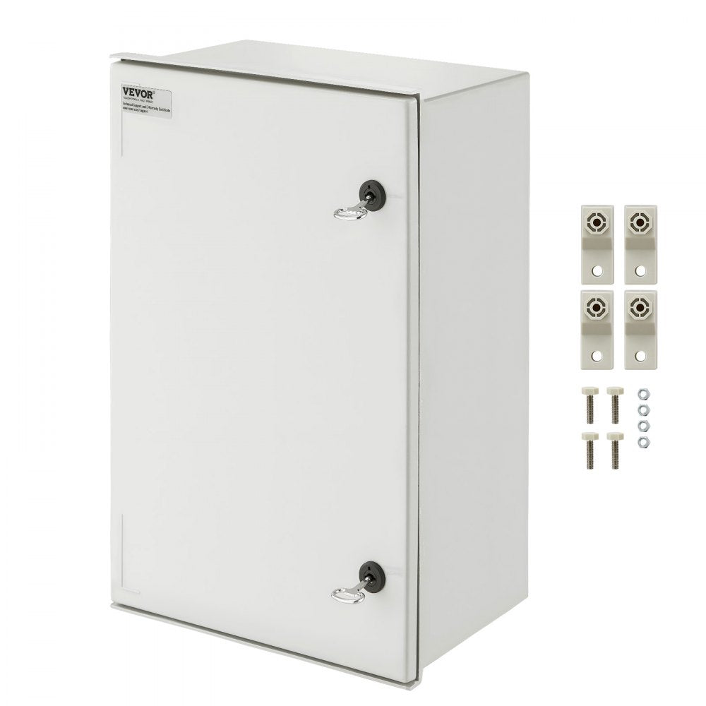 VEVOR NEMA Steel Enclosure, 24 x 16 x 9'' NEMA 4X Fiberglass Electrical Box, IP66 Waterproof & Dustproof