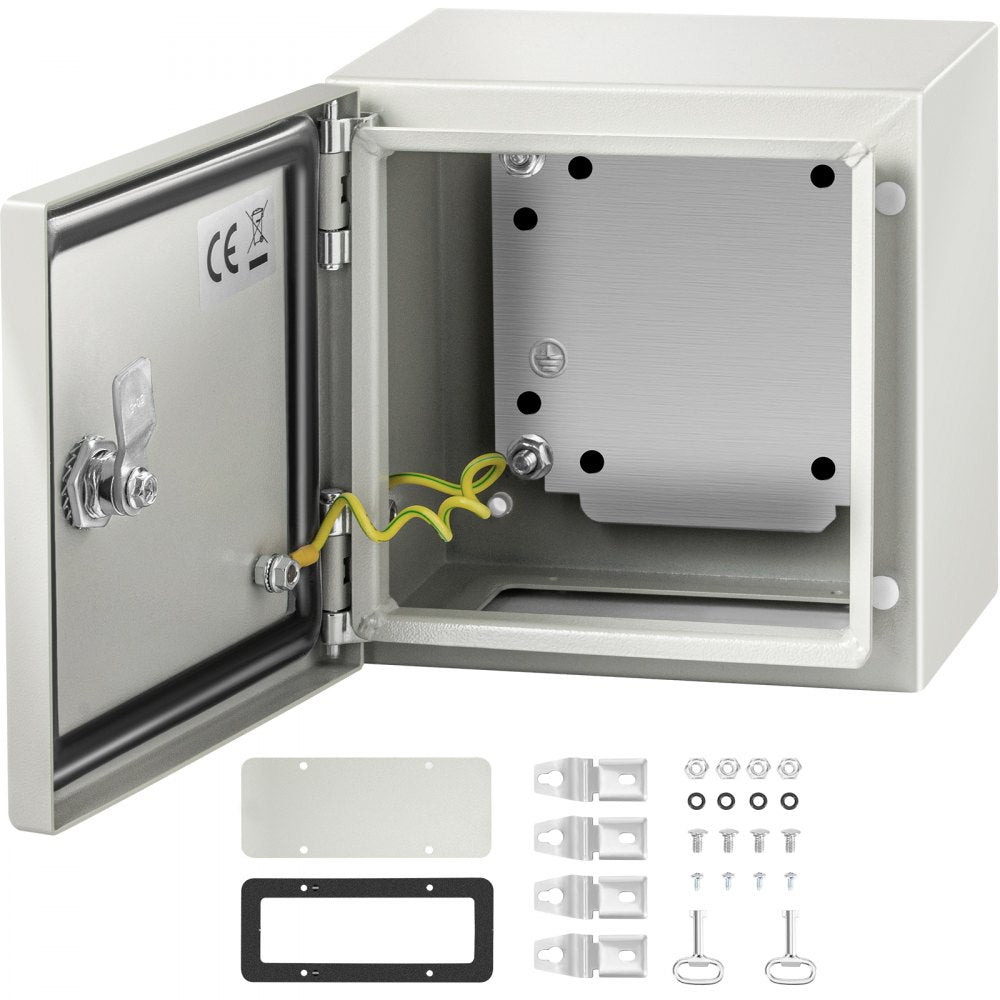 VEVOR NEMA Metal Case, 8x8x6'' NEMA 4X Metal Electric Enclosure, IP66 Water & Dust Resistant, Suitable for Both Outdoor