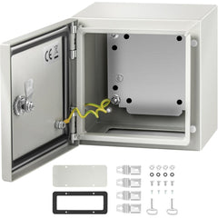 VEVOR NEMA Metal Case, 8x8x6'' NEMA 4X Metal Electric Enclosure, IP66 Water & Dust Resistant, Suitable for Both Outdoor