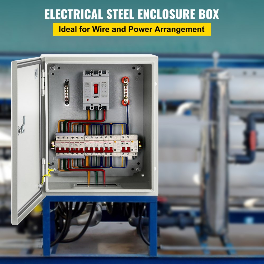 VEVOR NEMA Metal Case, 10 x 8 x 6'' NEMA 4X Metal Electric Enclosure, IP66 Water & Dust Resistant, Suitable for Both