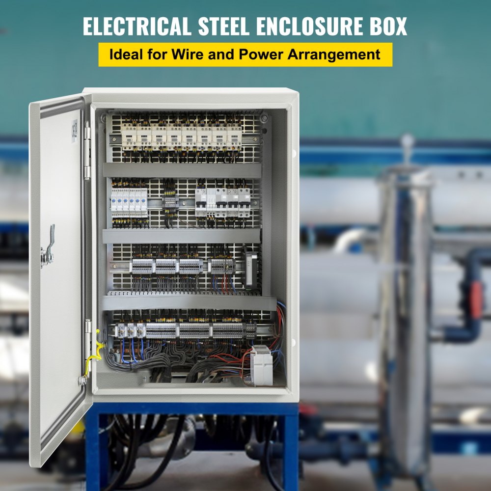 VEVOR NEMA Steel Enclosure 12×8×6,NEMA 4X Steel Electrical Box,IP66 Waterproof & Dustproof,Outdoor/Indoor Electrical