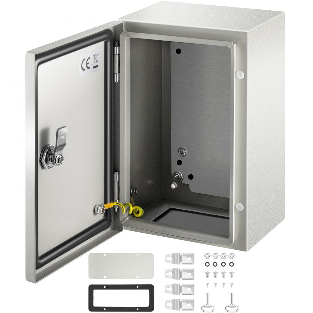 VEVOR NEMA Steel Enclosure 12×8×6,NEMA 4X Steel Electrical Box,IP66 Waterproof & Dustproof,Outdoor/Indoor Electrical