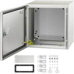 VEVOR NEMA Steel Enclosure, 12 x 12 x 8'' NEMA 4X Steel Electrical Box, IP66 Waterproof & Dustproof, Outdoor/Indoor