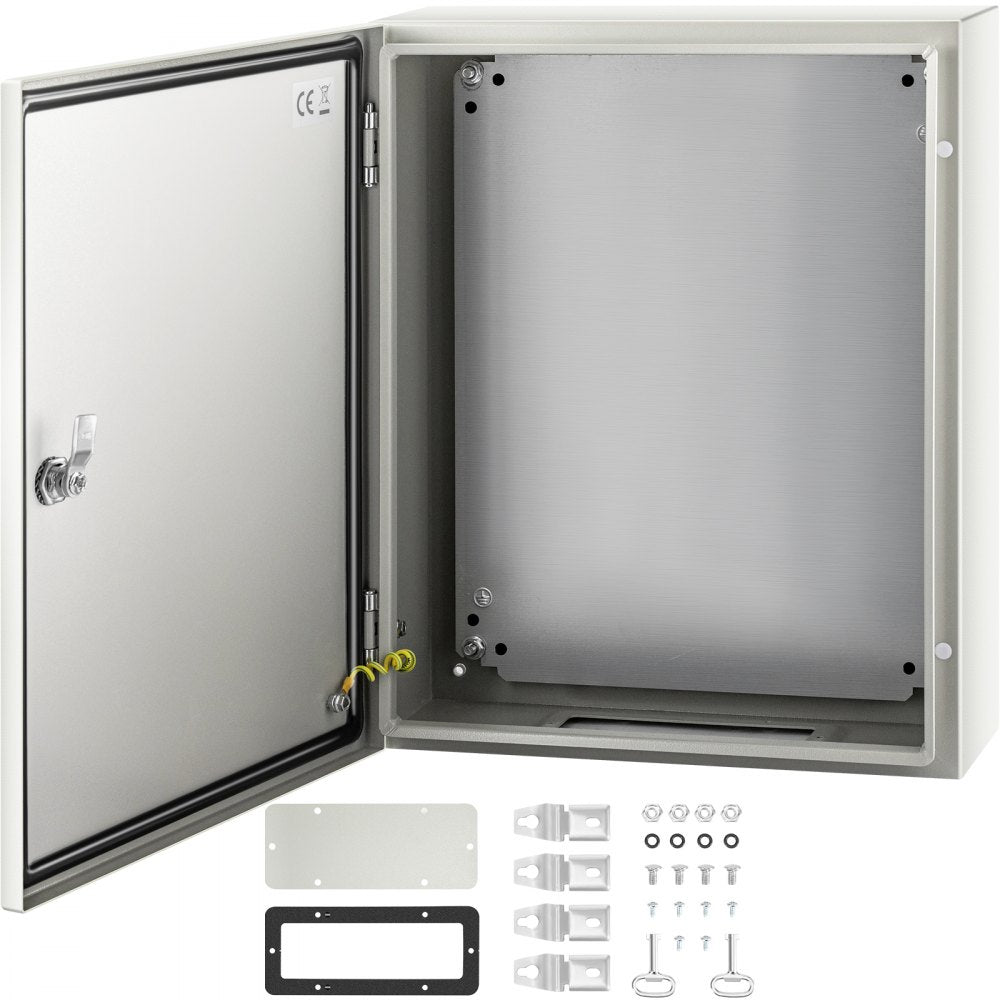 VEVOR NEMA Steel Case, 20x16x6'' NEMA 4X Metal Electric Enclosure, IP66 Water & Dust Resistant, Suitable for Both