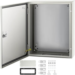 VEVOR NEMA Steel Case, 20x16x6'' NEMA 4X Metal Electric Enclosure, IP66 Water & Dust Resistant, Suitable for Both
