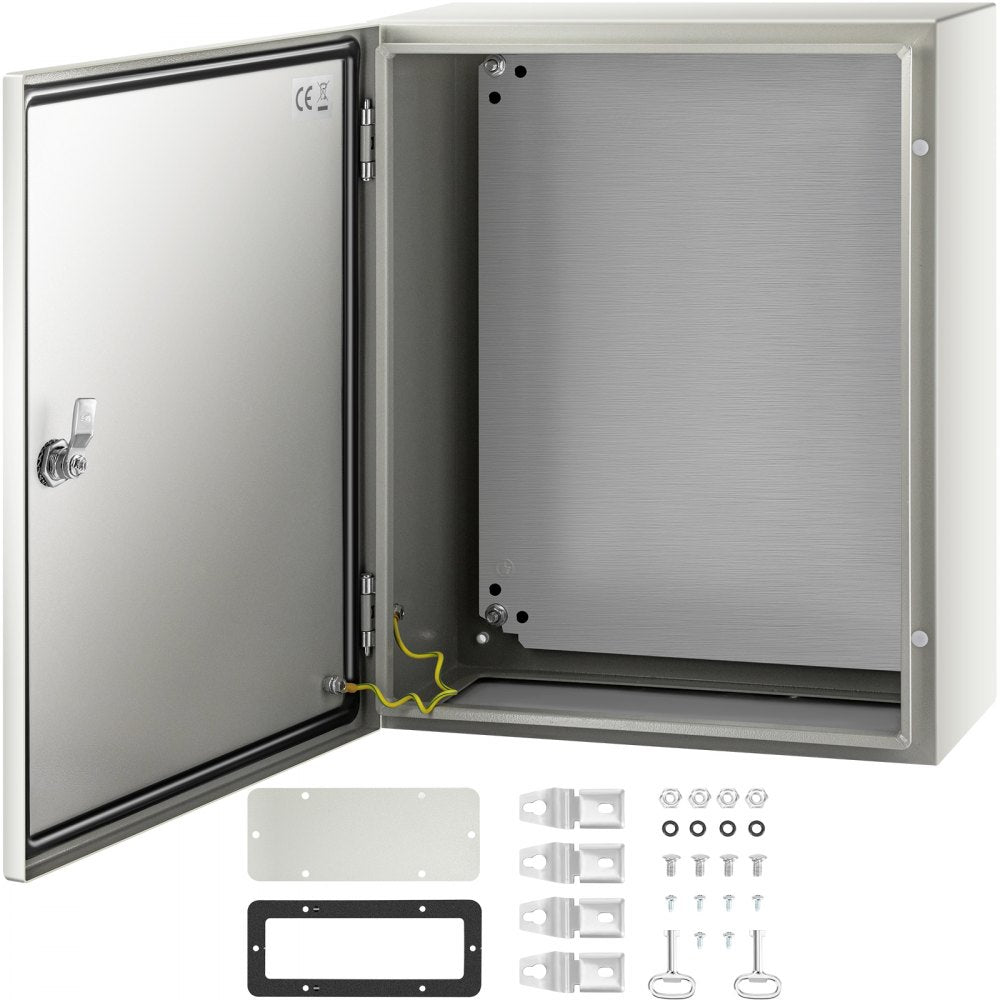 VEVOR NEMA Steel Case, 20x16x8'' NEMA 4X Metal Electric Enclosure, IP66 Water & Dust Resistant, Suitable for Both
