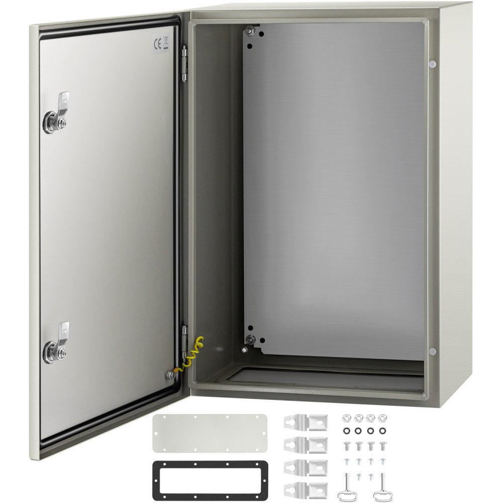 VEVOR NEMA Steel Enclosure, 24 x 16 x 10'' NEMA 4X Steel Electrical Box, IP66 Waterproof & Dustproof, Outdoor/Indoor