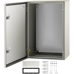 VEVOR NEMA Steel Enclosure, 24 x 16 x 10'' NEMA 4X Steel Electrical Box, IP66 Waterproof & Dustproof, Outdoor/Indoor