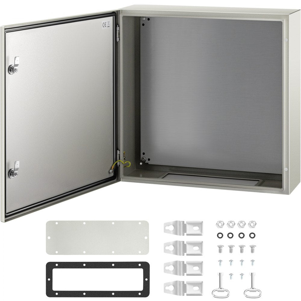 VEVOR NEMA Steel Case, 24x24x8'' NEMA 4X Metal Electric Enclosure, IP66 Water & Dust Resistant, Suitable for Both