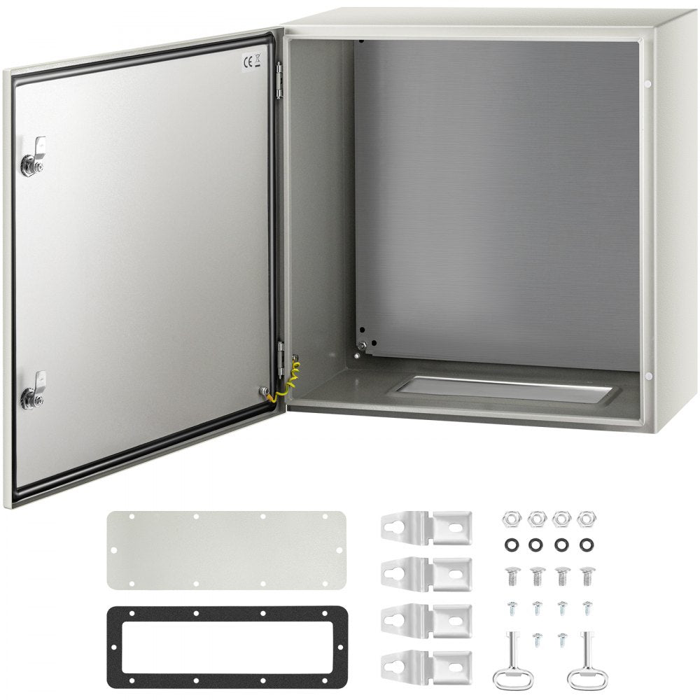 VEVOR NEMA Metal Case, 24x24x12'' NEMA 4X Metal Electric Enclosure, IP66 Water & Dust Resistant, Suitable for Both