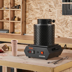 VEVOR Gold Melting Furnace, 1350W, 2102 ℉ Max Temperature, Digital Electric Melting Furnace with 1 kg and 3 kg Ceramic
