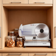 VEVOR Meat Slicer, 7.5" Electric Deli Slicer with 2 SUS420 Blades & 0-0.6" Adjustable Thickness, 200W Home Food-Slicer