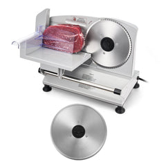 VEVOR Meat Slicer, 6.7 inch 150W Electric Deli Slicer Machine with two SUS420 Blades, 0-0.6 inch Adjustable Thickness