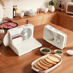 VEVOR Meat Slicer, 6.7" Foldable Electric Cutter with Dual Security Lock, 0-0.59" Adjustable Thickness, Easy to Clean
