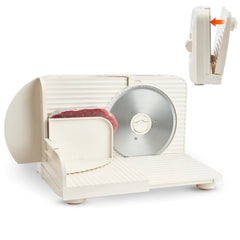 VEVOR Meat Slicer, 6.7" Foldable Electric Cutter with Dual Security Lock, 0-0.59" Adjustable Thickness, Easy to Clean