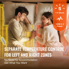 VEVOR Heated Mattress Pad, 78 x 80 in, King Electric Bed Warmer with 1-5 Heat Settings Control, 10-Hour Auto Shut Off