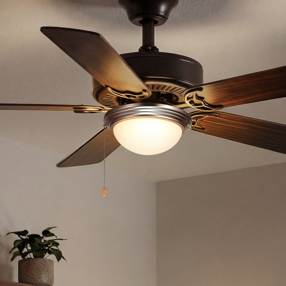 VEVOR Ceiling Fan Light Kit, 750lm 3000K Fan Light Kit with Pull Chain, 2 LED Bulbs, Modern Replacement Fixture for