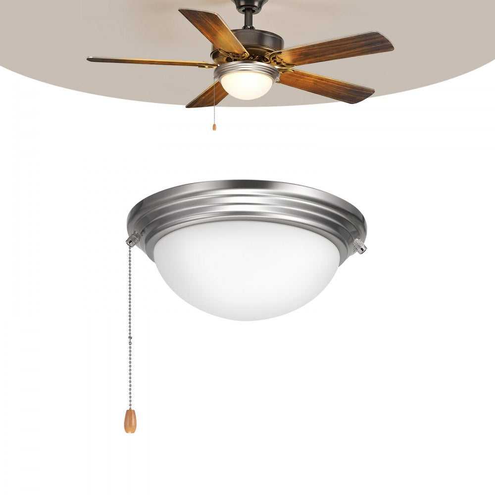 VEVOR Ceiling Fan Light Kit, 750lm 3000K Fan Light Kit with Pull Chain, 2 LED Bulbs, Modern Replacement Fixture for