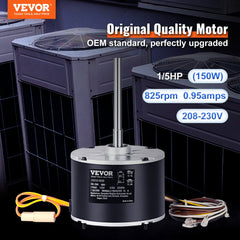 VEVOR Condenser Fan Motor 5KCP39GFS166S, 3S003, 1/5 HP 208-230V, 825RPM, OEM Standard Upgraded Replacement Condenser