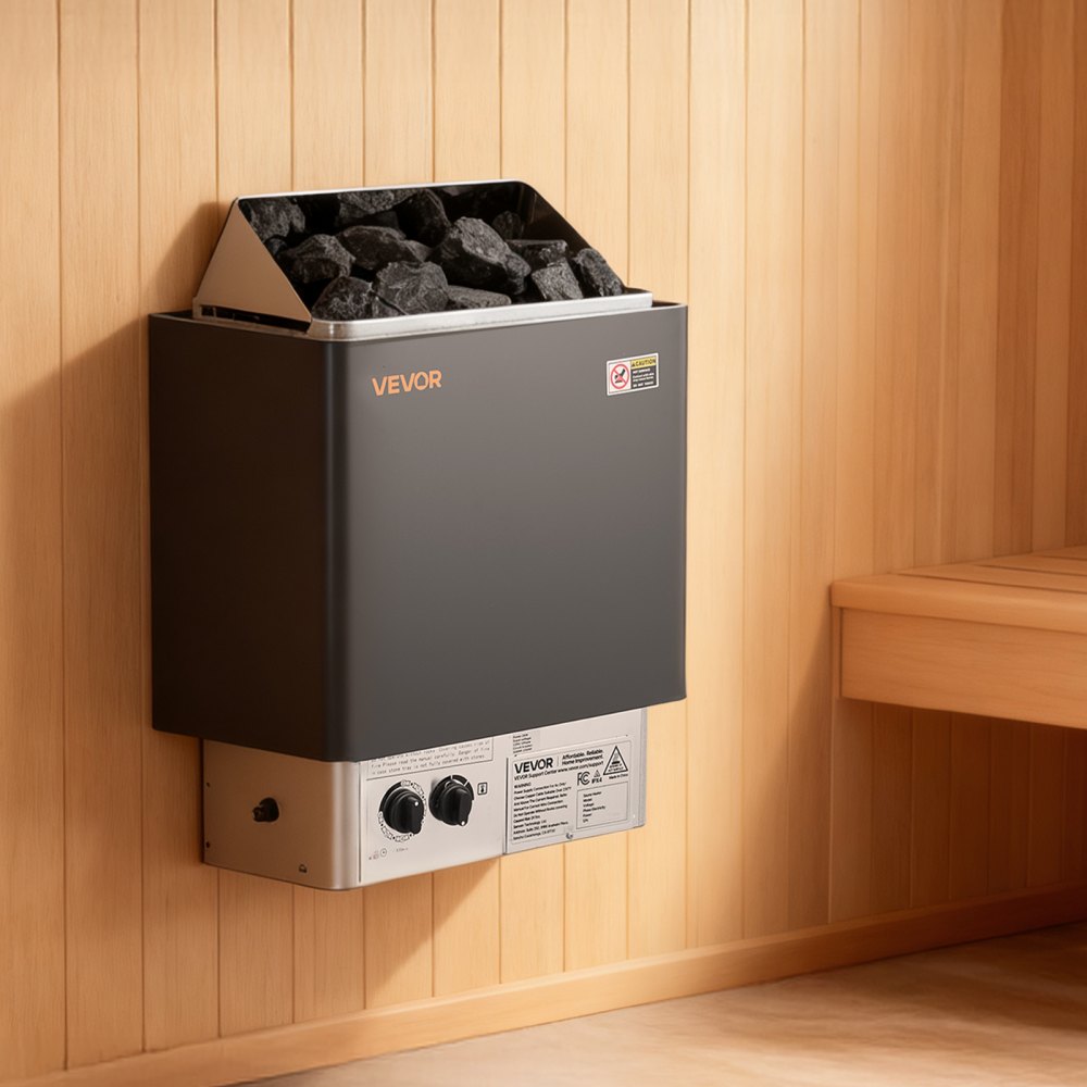 VEVOR Sauna Heater, 2KW AC 120V Electric Sauna Stove, Dry Steam Bath Saunas Stove with Pre-Drilled Bracket, Fit 52.9 to