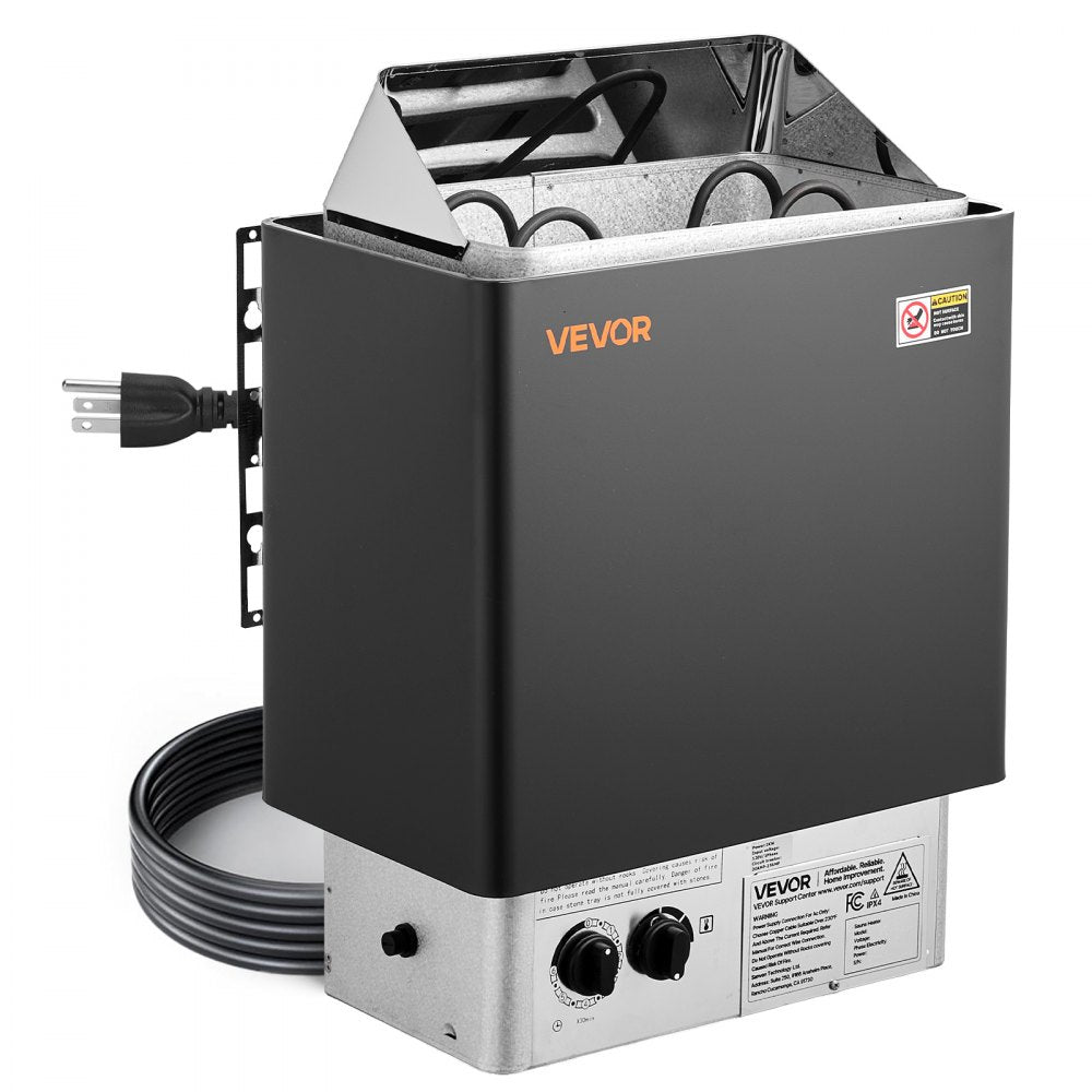 VEVOR Sauna Heater, 2KW AC 120V Electric Sauna Stove, Dry Steam Bath Saunas Stove with Pre-Drilled Bracket, Fit 52.9 to