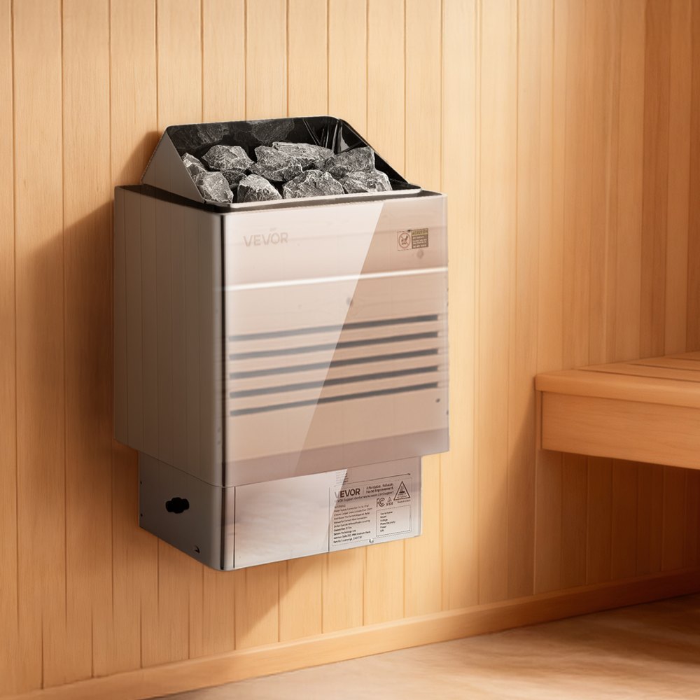 VEVOR Sauna Heater, 9KW 240V Electric Sauna Stove, Dry Steam Bath Saunas Stove with Pre-Drilled Bracket, Fit 317.8 to