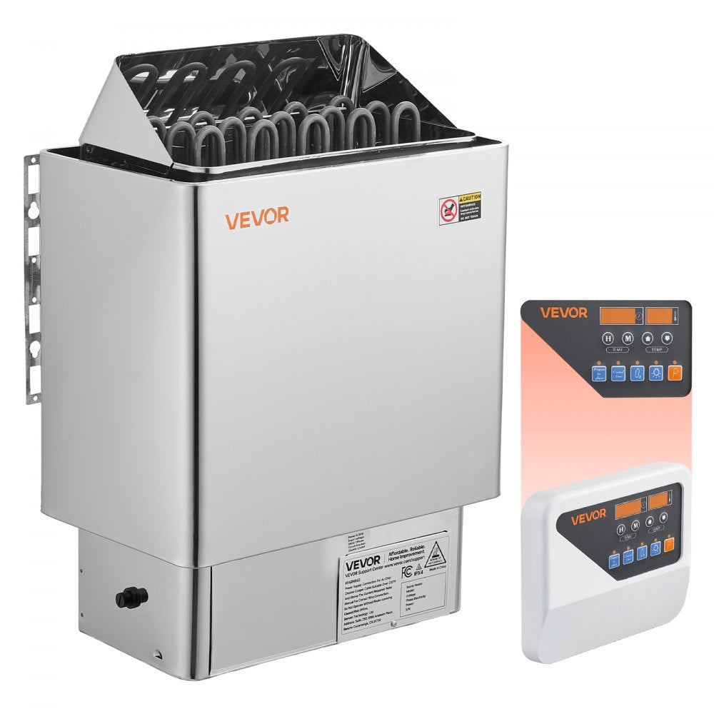 VEVOR Sauna Heater, 9KW 240V Electric Sauna Stove, Dry Steam Bath Saunas Stove with Pre-Drilled Bracket, Fit 317.8 to