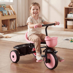 VEVOR Toddler Tricycle & Stroller for 18 Months to 5 Year Old, Kids Trike with Parent Push Handle, Adjustable Seat &