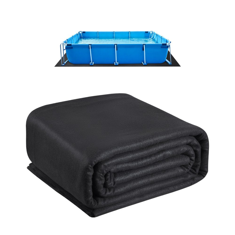 VEVOR Rectangle Pool Liner Pad, 16 x 32 ft Pool Liner Pad for Above Ground Swimming Pools, Extra-Thick Pool Mat