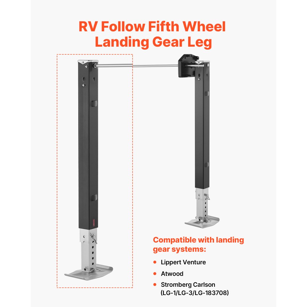 VEVOR RV Follow Fifth Wheel Landing Gear Leg 179014, 32.5-Inch 5th Wheel Landing Gear Universal Replacement Compatible