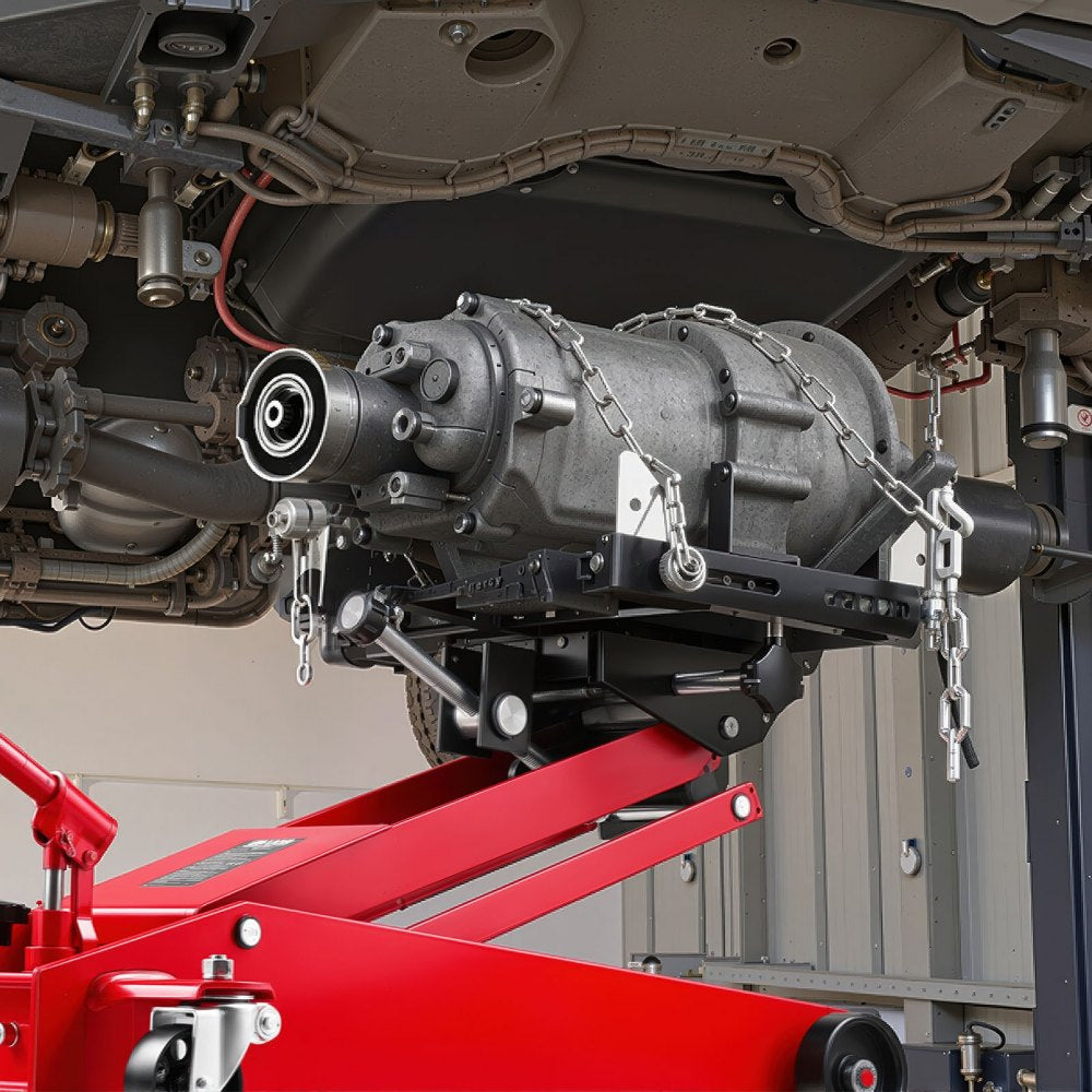 VEVOR Low Profile Floor Jack, 1000 lbs / 0.45 Ton Lifting Capacity Telescoping Transmission Floor Jack, 6.3-25.2 in