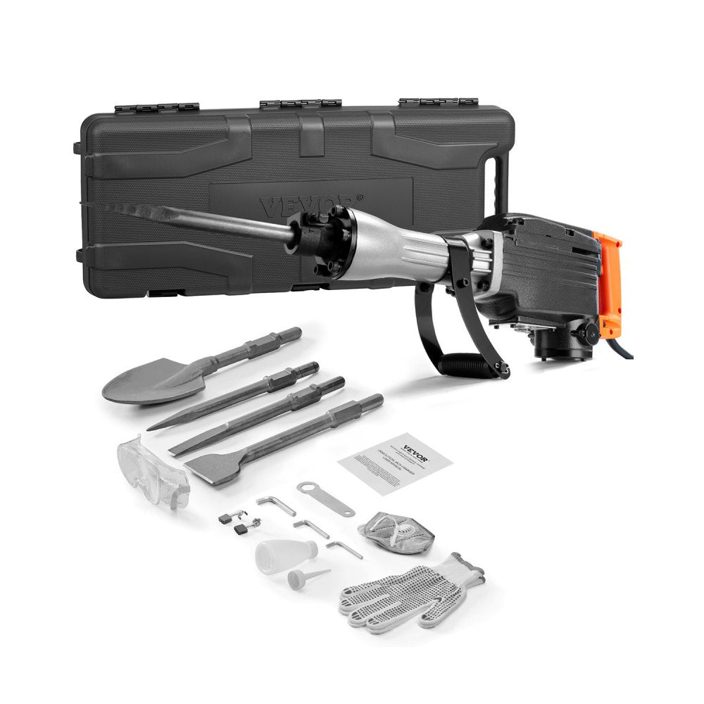 VEVOR Demolition Jack Hammer, 2200W Jack Hammer Concrete Breaker, 1350 BPM Heavy Duty Electric Jack Hammer, 4pcs