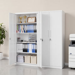 VEVOR Metal Storage Cabinet, 68.9 in Lockable Steel Garage Cabinet with 4 Adjustable Shelves, 2 Magnetic Doors, 2 Keys