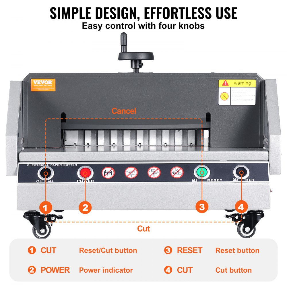 VEVOR Electric Paper Cutter, 13" /330.2mm Cutting Width, 1.57"/40mm Cutting Thickness, Desktop Paper Cutting Machine