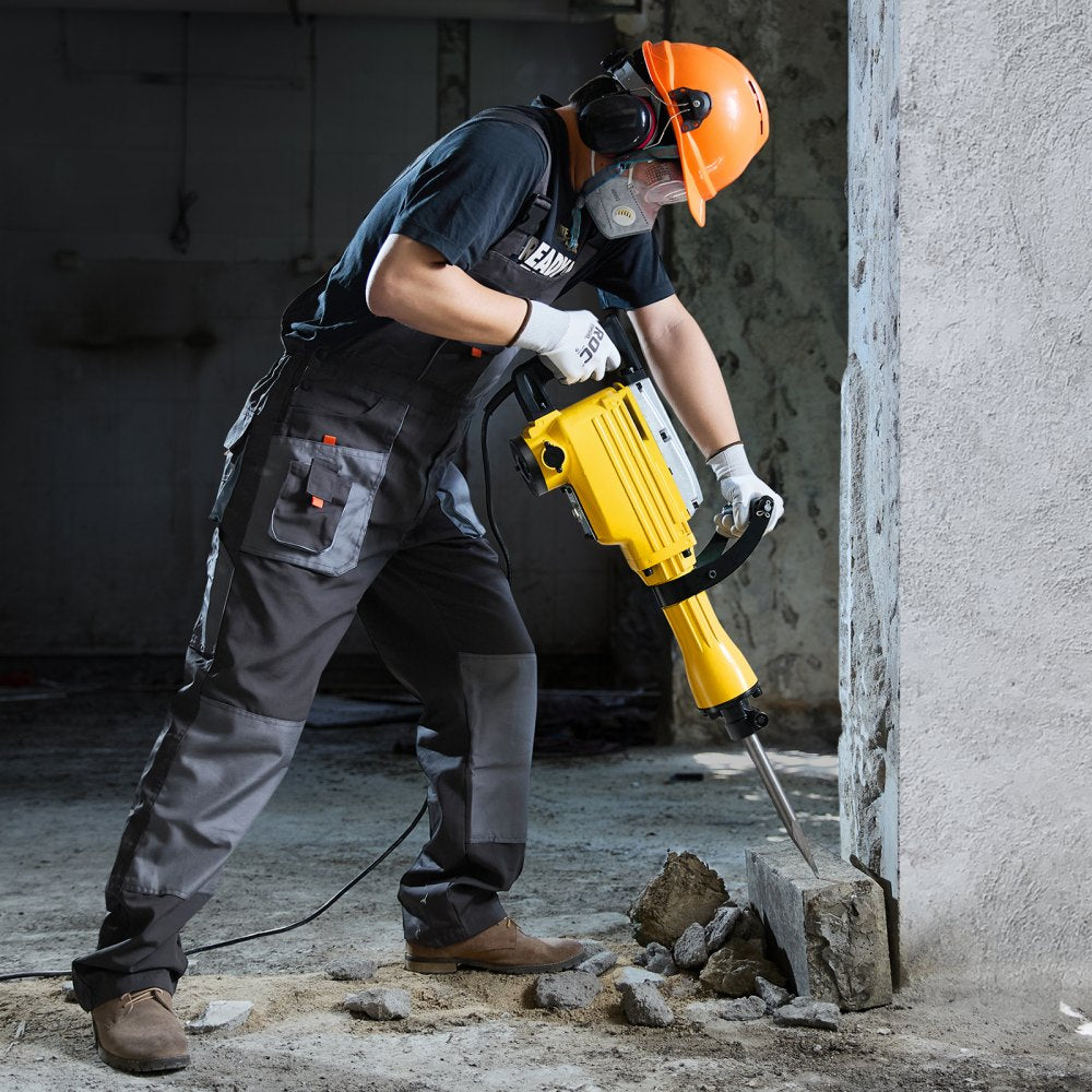 VEVOR Demolition Jack Hammer, 2200W Electric Jackhammer Heavy Duty, 1350 BPM Jack Hammer Concrete Breaker, with 1 Point