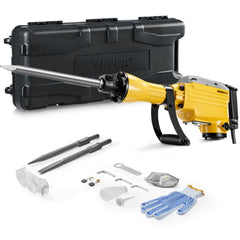 VEVOR Demolition Jack Hammer, 2200W Electric Jackhammer Heavy Duty, 1350 BPM Jack Hammer Concrete Breaker, with 1 Point