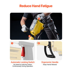VEVOR Demolition Jack Hammer, 2200W 1350 BPM Jack Hammer Concrete Breaker, Heavy Duty Electric Jack Hammer 4pcs Chisels