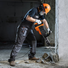 VEVOR Demolition Jack Hammer, 3500W Jack Hammer Concrete Breaker, 2pcs Chisel with Gloves & 360°C Swiveling Front