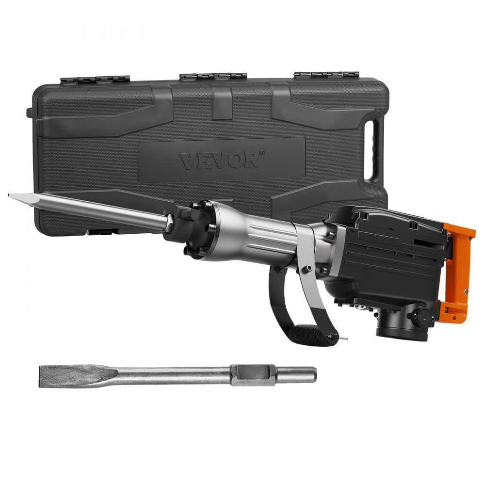 VEVOR Demolition Jack Hammer, 2200W Electric Jackhammer Heavy Duty, 1350 BPM Concrete Breaker, 2pcs Chisels Bit