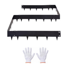 VEVOR Galvanized Steel Landscape Edging, 6-Pack 40 x 8.15 Inch Metal Edging for Landscaping with Gloves