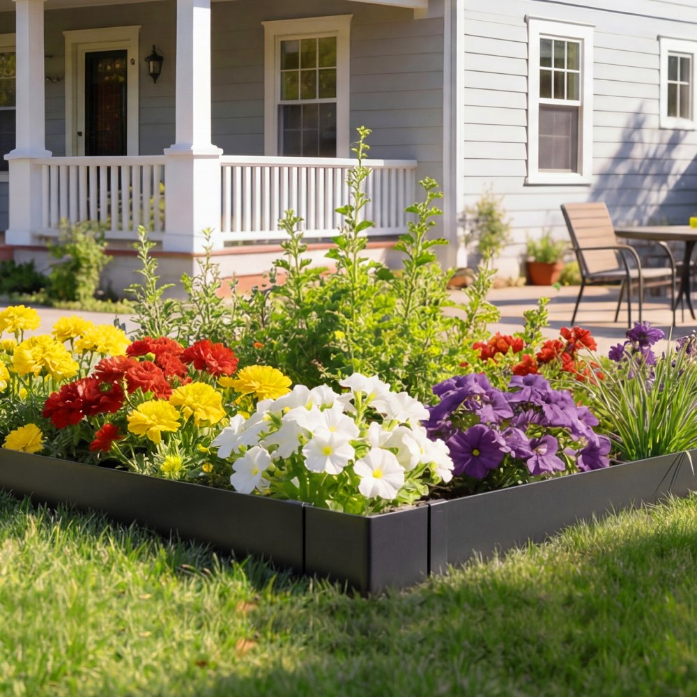 VEVOR Galvanized Steel Landscape Edging, 12-Pack 40 x 8 Inch Metal Edging for Landscaping with 14 Mounting Clips, Heavy