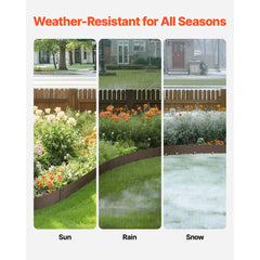 VEVOR Steel Landscape Edging, 5 Packs 39 x 4 in Rust-Resistant Metal Landscape Edging, Bendable Garden Edging Border