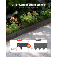 VEVOR Steel Landscape Edging, 5 Packs 39 x 5 in Rust-Resistant Metal Landscape Edging, Bendable Garden Edging Border