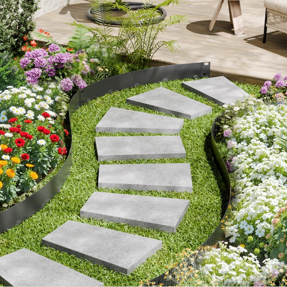 VEVOR Steel Landscape Edging, 5 Packs 39 x 5 in Rust-Resistant Metal Landscape Edging, Bendable Garden Edging Border