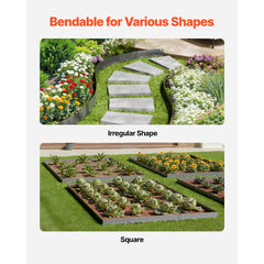 VEVOR Steel Landscape Edging, 5 Packs 39 x 5 in Rust-Resistant Metal Landscape Edging, Bendable Garden Edging Border