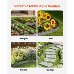 VEVOR Steel Landscape Edging, 5 Packs 39 x 5 in Rust-Resistant Metal Landscape Edging, Bendable Garden Edging Border