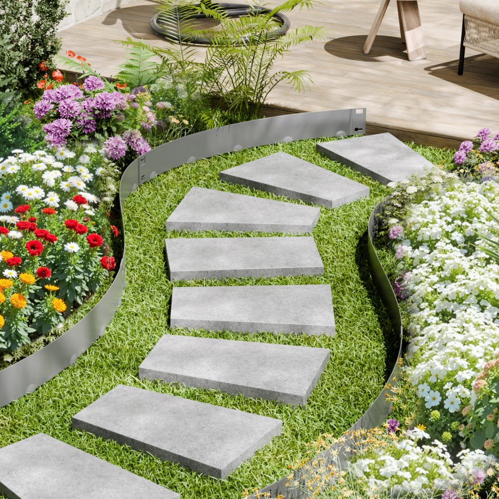 VEVOR Steel Landscape Edging, 5 Packs 39 x 5 in Rust-Resistant Metal Landscape Edging, Bendable Garden Edging Border